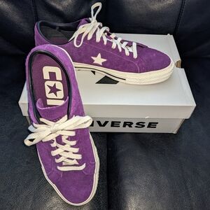 Converse Purple Suede Sneakers